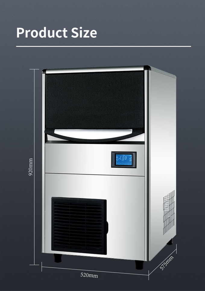 Komercyjna automatyczna maszyna do lodu o pojemności 150 funtów do baru Chłodzenie powietrzem 60 kg 7