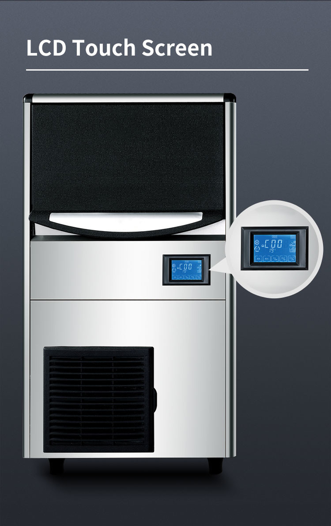 Komercyjna automatyczna maszyna do lodu o pojemności 150 funtów do baru Chłodzenie powietrzem 60 kg 4