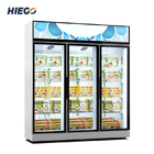 Agregat chłodniczy z potrójnymi szklanymi drzwiami Reach In Freezer 1600L Chłodzenie wentylatorem