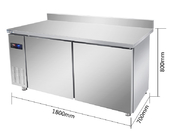ISO9001 2 drzwi szczelny stół warsztatowy Komercyjna lodówka restauracyjna