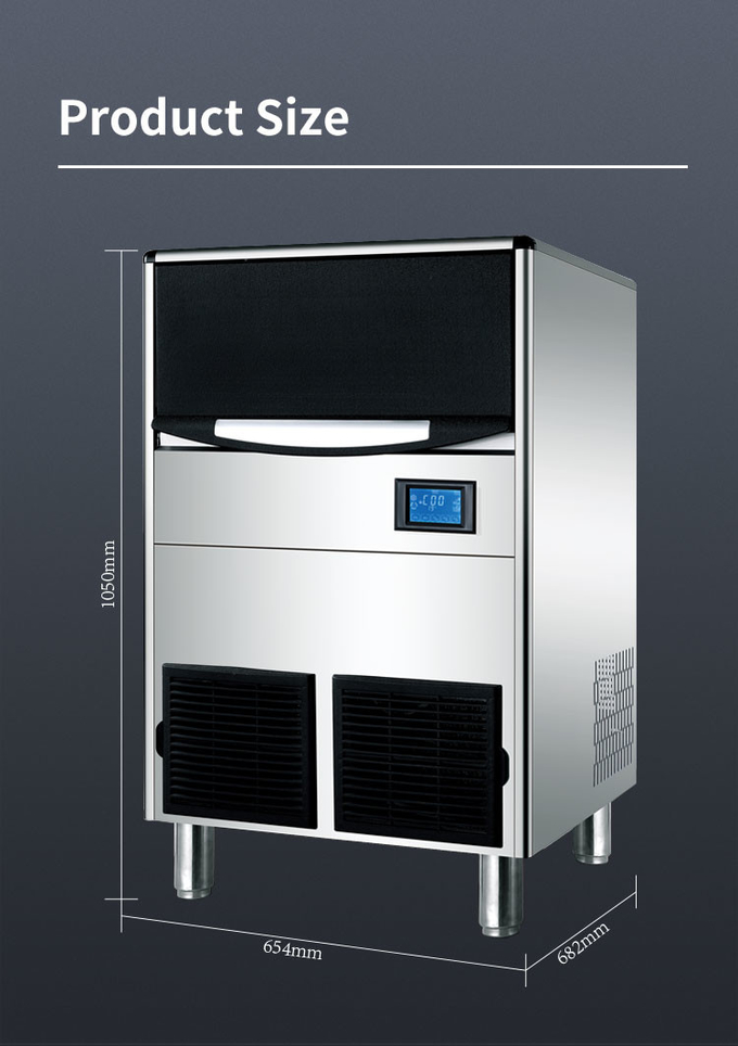 Maszyna do produkcji lodu o pojemności 100 kg do chłodzenia powietrzem w supermarketach 7