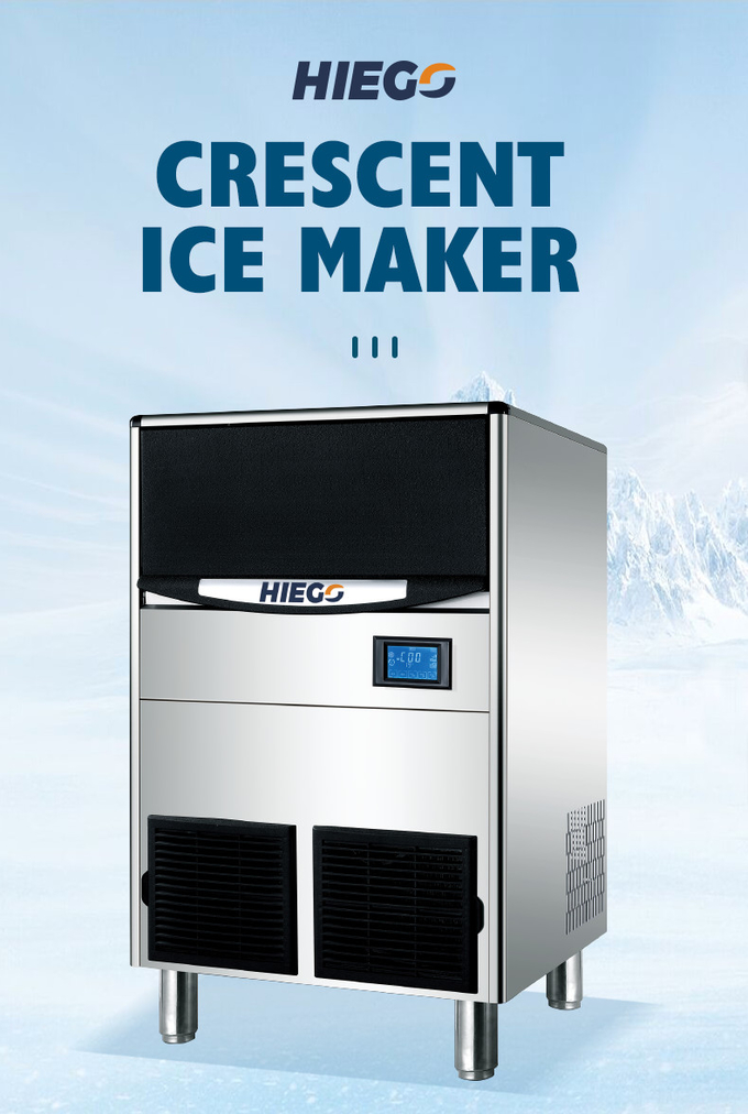 150lb Crescent Ice Machine Ice, Cube Commercial Ice Maker With Bin 70lb 1