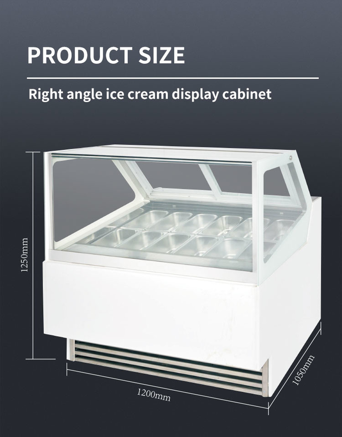 R404 Ice Cream Cone Gablota Pieczone Ciasta Ice Cream Dipping Case Stand Alone 1