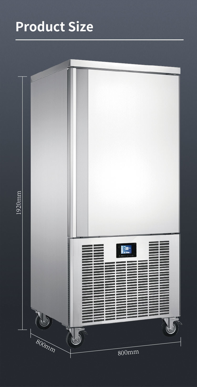 15 tac Blast Freezer Chiller Szybkie zamrażanie, komercyjny agregat chłodniczy o mocy 1500 W 11