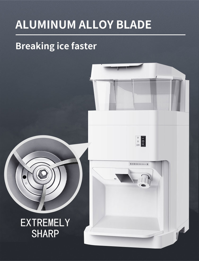 400KGS / H Flake Commercial Ice Shaver Machine 320 obr./min Golarka do kruszenia lodu 7