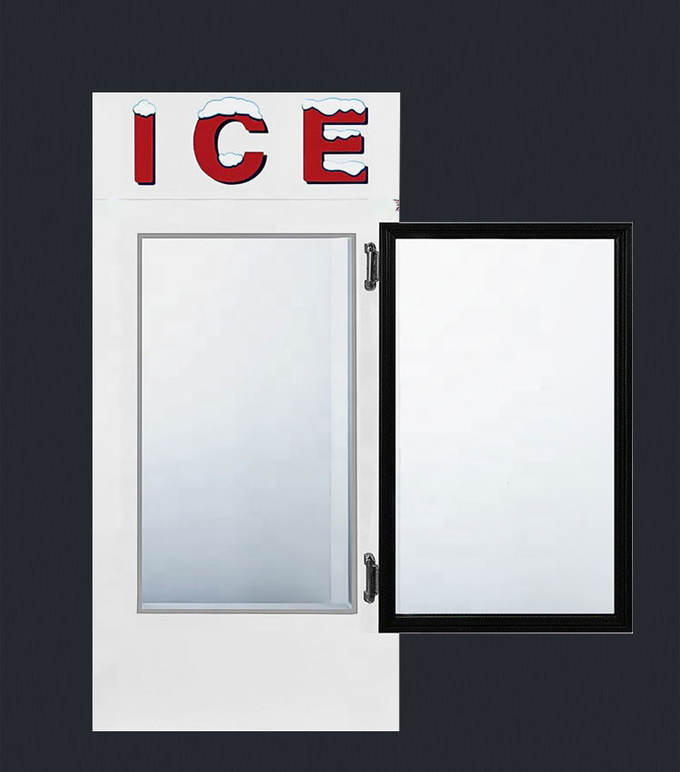 Chłodzenie powietrzem Szklane drzwi Ice Merchandiser Witryna do lodów ze stali nierdzewnej 850 l 4