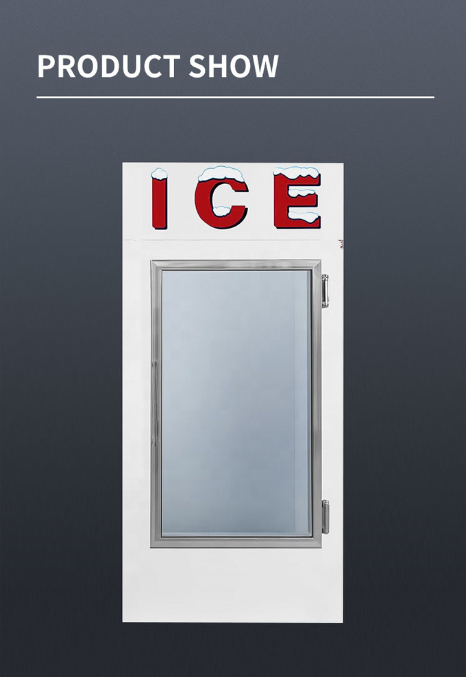 Ice Merchandiser Zamrażarka W pełni automatyczna Witryna do lodów R404a 850l 0
